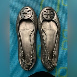 Tory Burch Minnie Metallic Ballet Flats